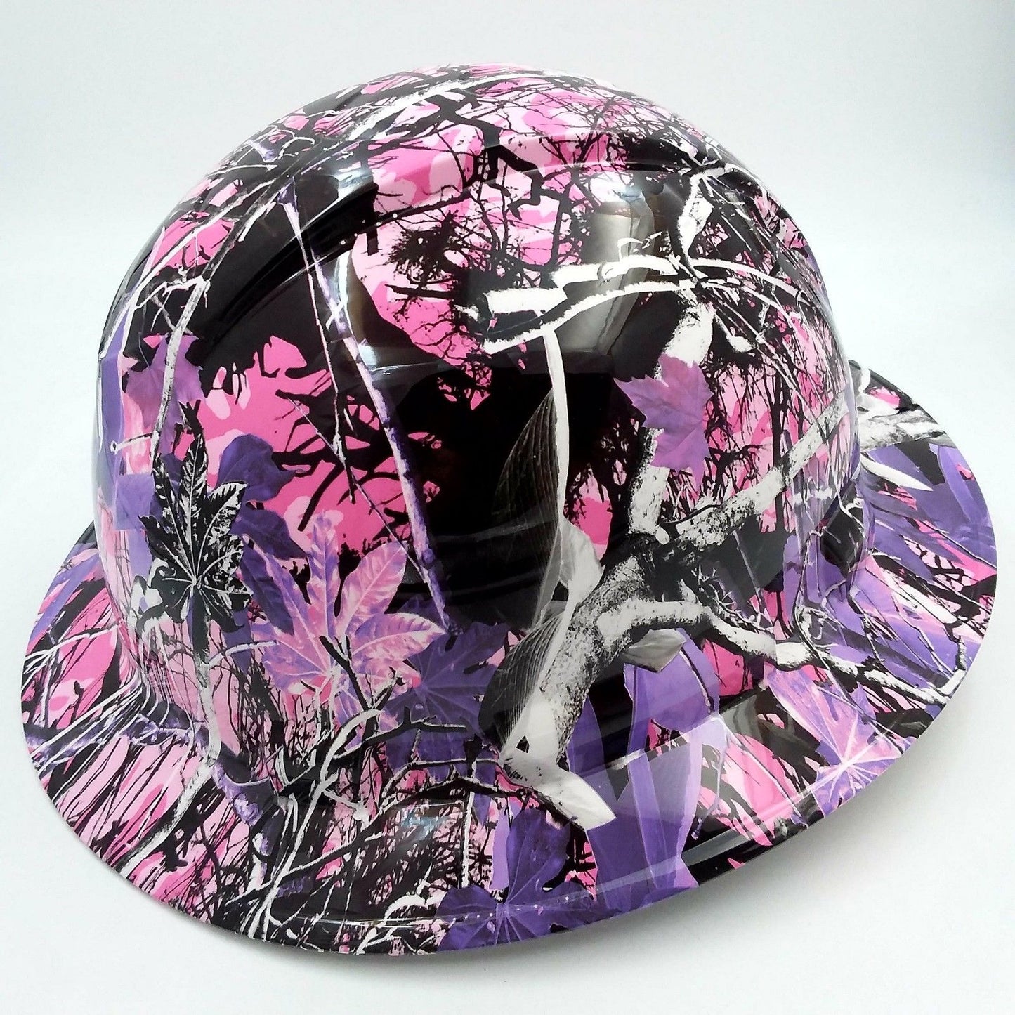 Full Brim Break-Up Mossy Oak Camo Hard Hat – 4-Point Suspension