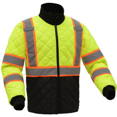 Lightweight Quilted 2-Tone Hi-Vis Safety Jacket