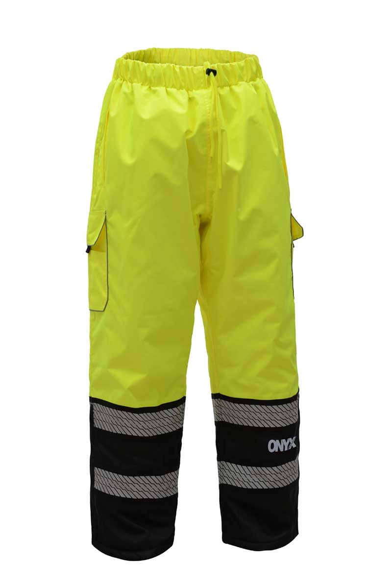 Class E Hi-Vis Ripstop Rain Pants with Teflon Shield+