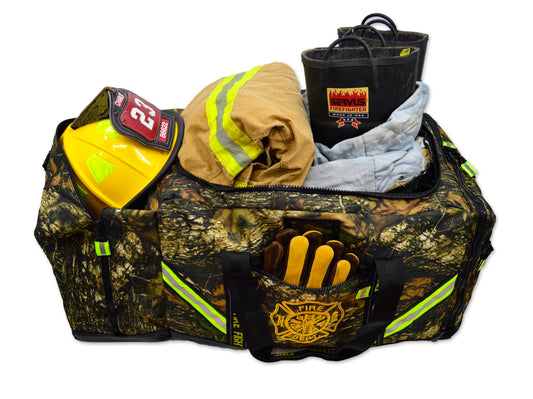 Camouflage 3XL Firefighter Step-In Gear Bag with Helmet Compartment