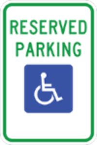 Handicap Reserved Parking - R7-8 - 12" x 18"