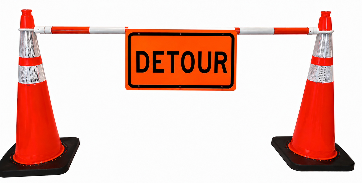 24x12 White Cone Bar Roll Up – DETOUR