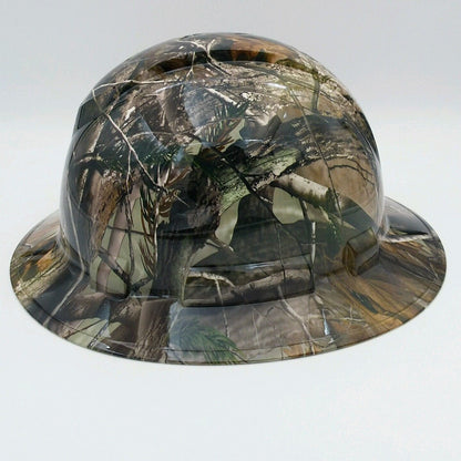Full Brim Real Tree Camo Hard Hat – 4-Point Suspension