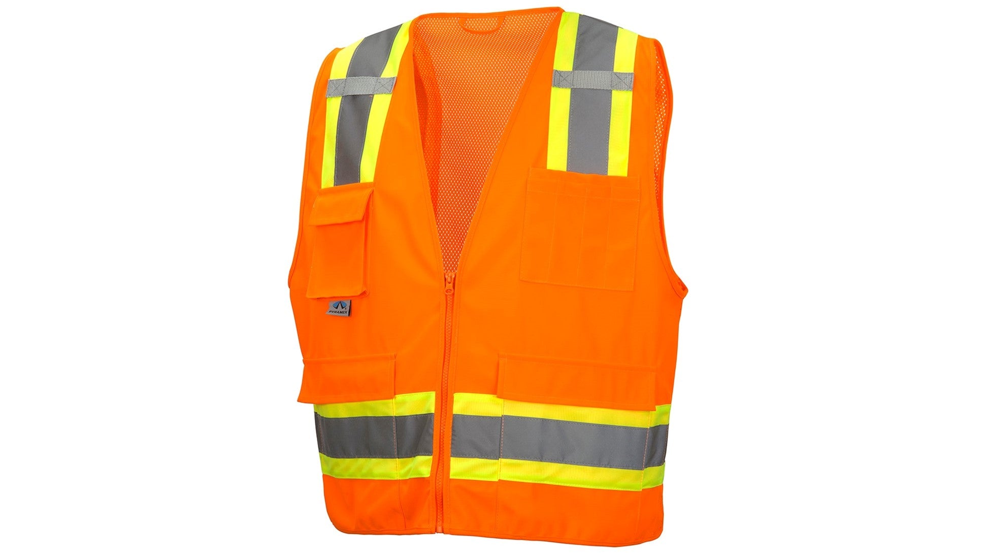 Pyramex RVZ2420 Class 2 Hi-Vis Orange Safety Vest | ANSI/ISEA Type