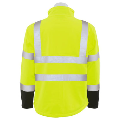 Men's Class 3 High-Visibility Soft Shell Safety Jacket