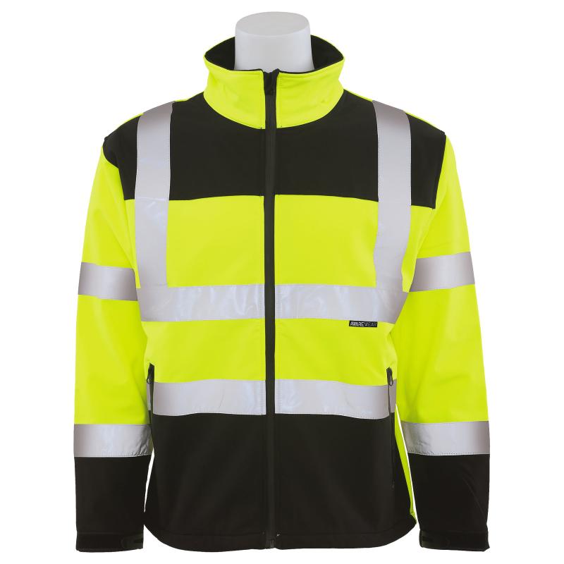 Men's Class 3 High-Visibility Soft Shell Safety Jacket