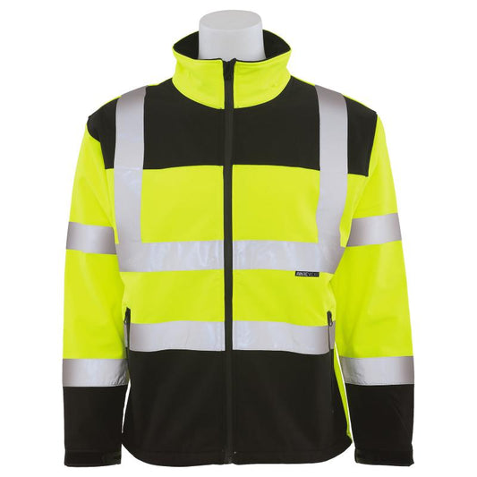 Men's Class 3 High-Visibility Soft Shell Safety Jacket