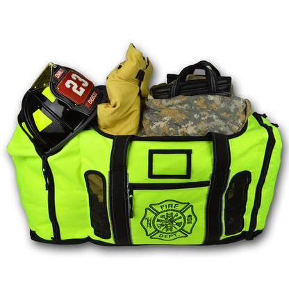 Quad Vent Step-In Turnout Gear Bag – Hi-Vis Fluorescent Yellow