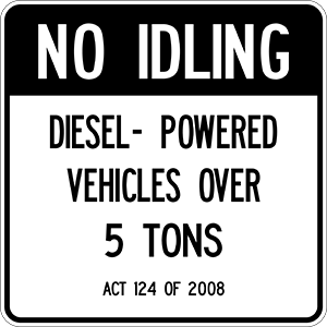 No Idling - R7-100 - 48" x 48"