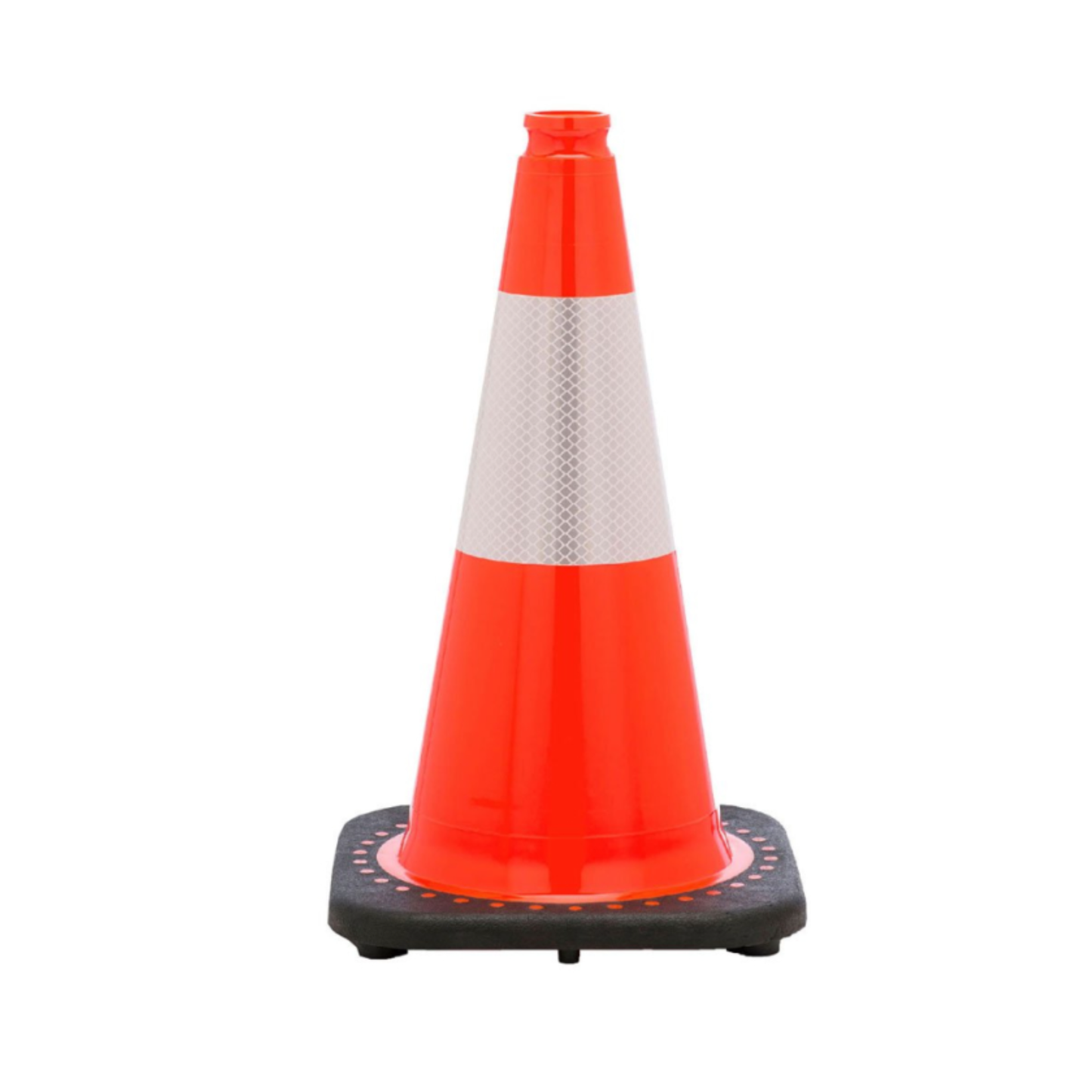 18" Orange Traffic Safety Cone with 6" 3M Reflective Collar