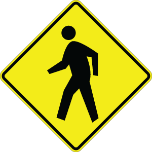 Pedestrian Crossing - W11-2 - 30" x 30"