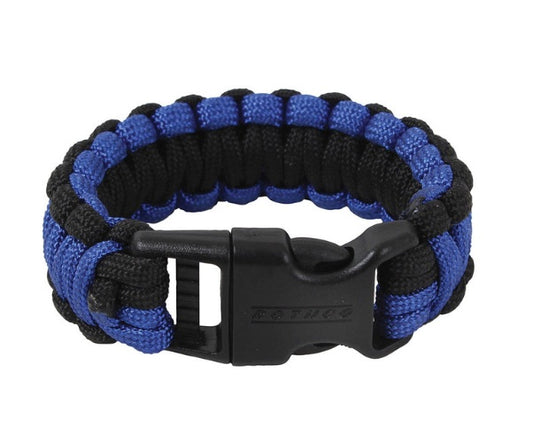 Rothco Deluxe Thin Blue Line Paracord Bracelet – 8"