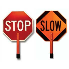 STOP/SLOW Paddle – 24" Diamond Grade with 72" Handle