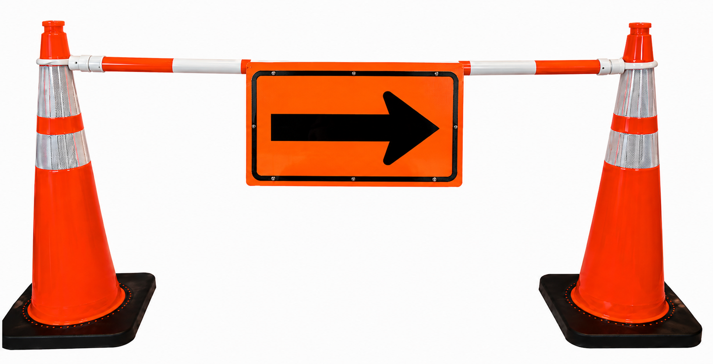 24x12 White Cone Bar Roll Up – RIGHT ARROW